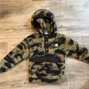 Carhartt Toddler Green & Black Camo Fleece Hoodie